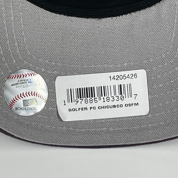 Chicago Cubs New Era The Golfer Snapback Cap Hat Black Purple MLB - Picture 9 of 16